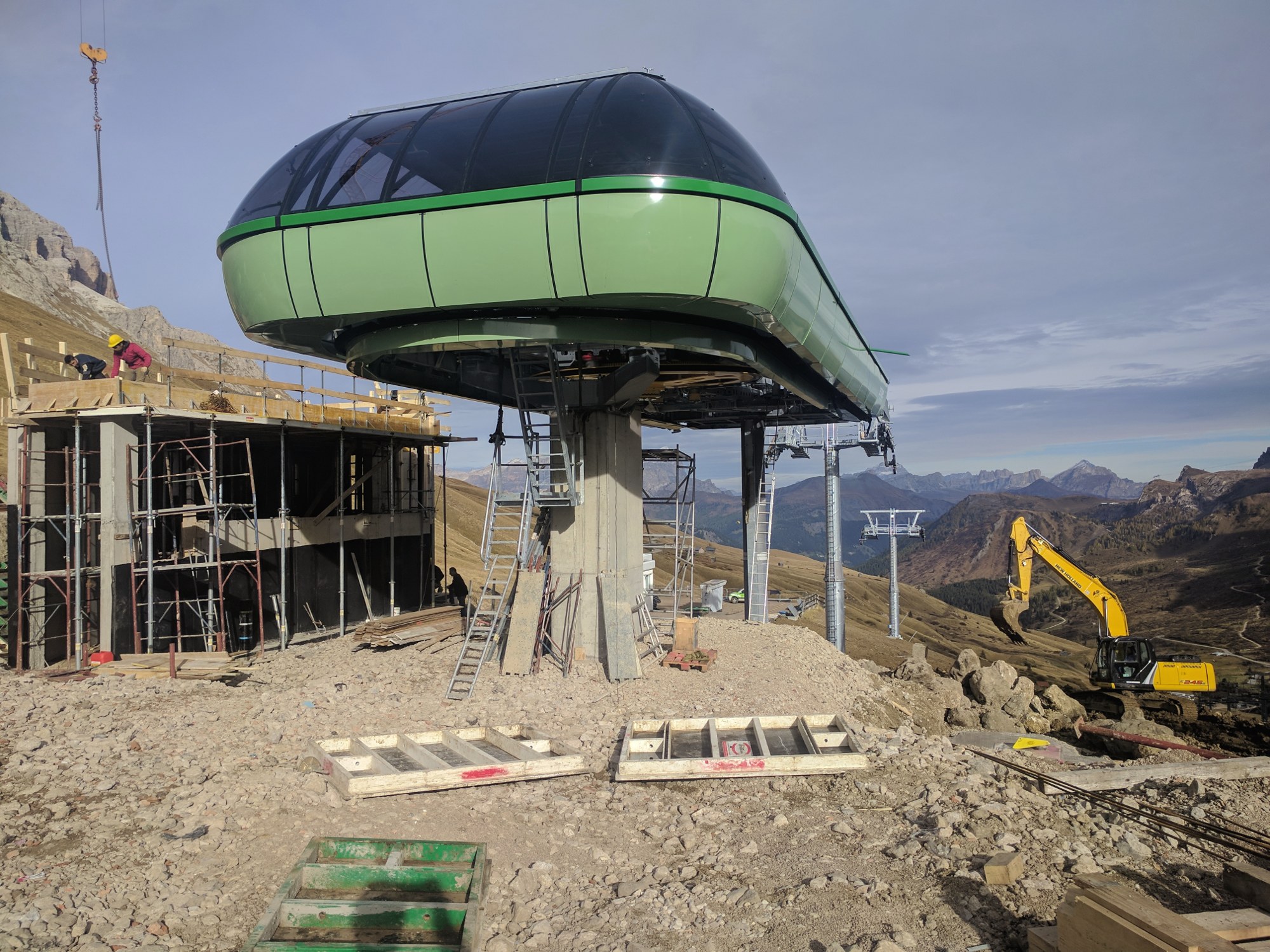 Cabinovia Ponte Vauz Passo Pordoi Monplan Ingegneria